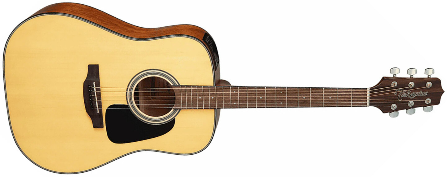 Takamine Gld12e Ns Dreadnought Epicea Acajou Jat - Natural Satin - Westerngitaar & electro - Main picture