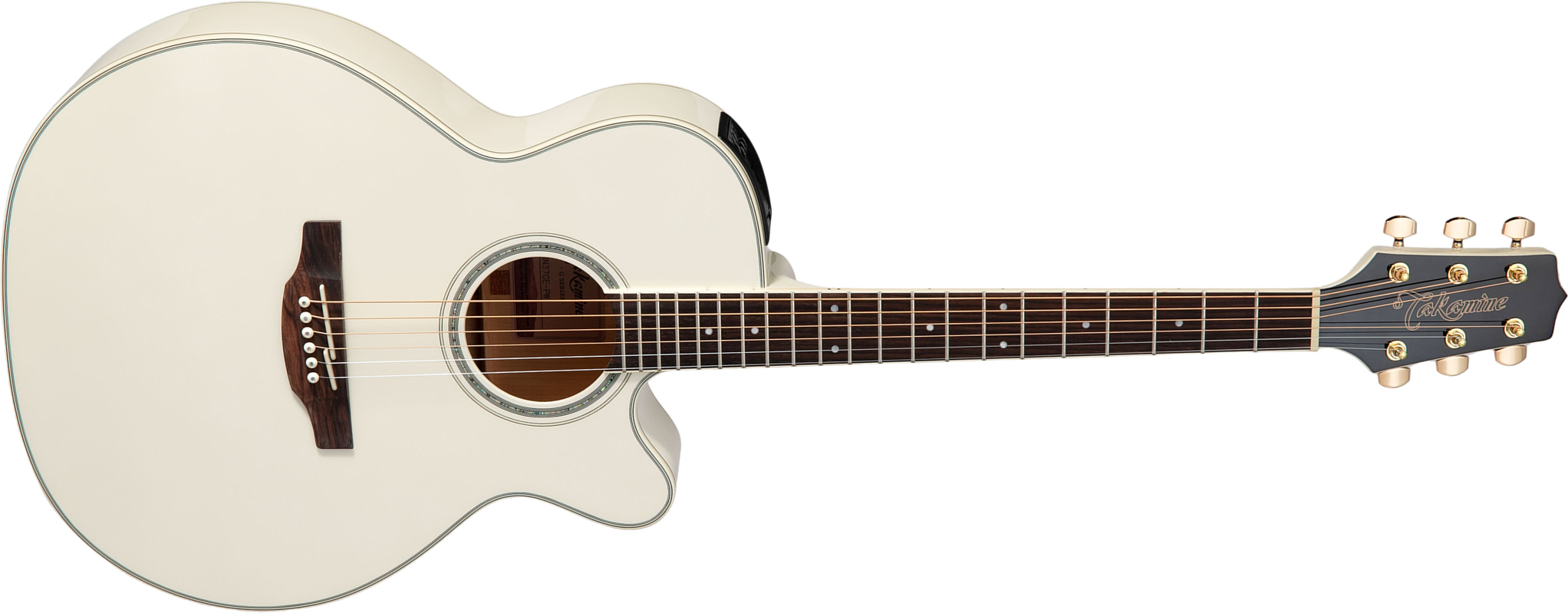 Takamine Gn37ce-pw Nex Grand Auditorium Cw Epicea Acajou Rw - Pearl White - Volksgitaar - Main picture