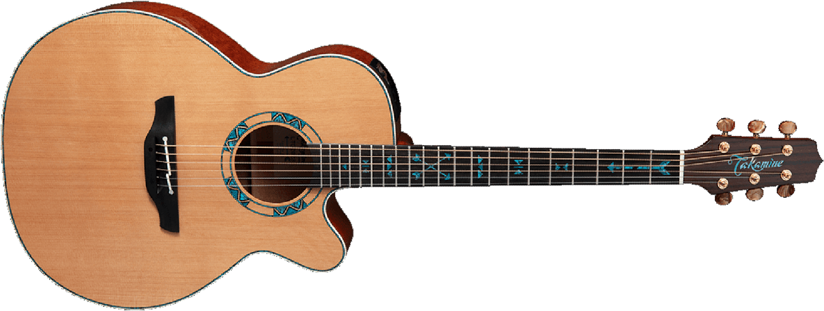 Takamine Nex Santa Fe 30th Anniversary Cw Cedre Chene Eb - Natural - Elektro-akoestische gitaar - Main picture