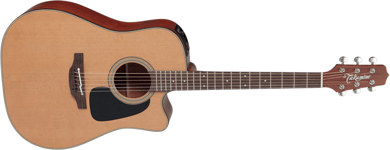 Takamine P1dc Pro Series Japan Dreadnought Cw Cedre Sapele - Natural Gloss - Elektro-akoestische gitaar - Main picture