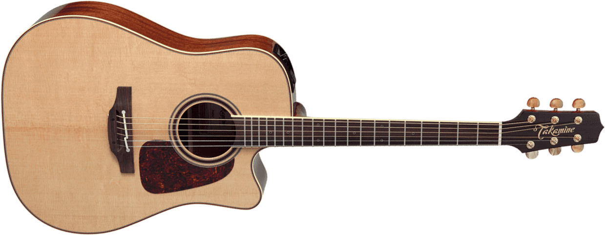 Takamine P4dc Pro Series Japan Dreadnought Cw Epicea Sapele - Natural Gloss - Elektro-akoestische gitaar - Main picture