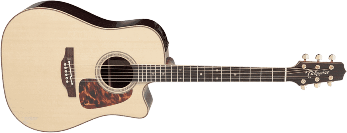 Takamine P7dc Pro Japan Dreadnought Cw Epicea Palissandre Ctp-3 - Natural - Elektro-akoestische gitaar - Main picture