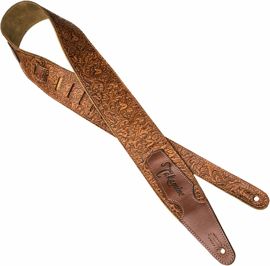 Takamine Tooled Leather Guitar Strap 2.75 Pouces Cuir - Gitaarriem - Main picture