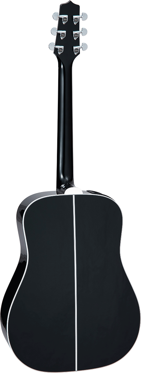 Takamine Ft341 Dreadnought Electro Epicea Erable Rw - Gloss Black - Elektro-akoestische gitaar - Variation 1