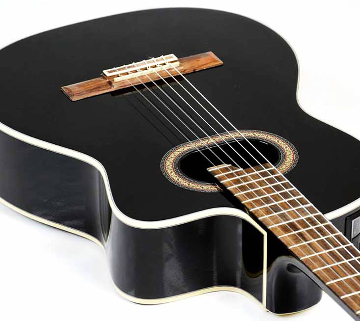 Takamine Gc6ce Blk 4/4 Cw Epicea Noyer Lau - Black - Klassieke gitaar 4/4 - Variation 2