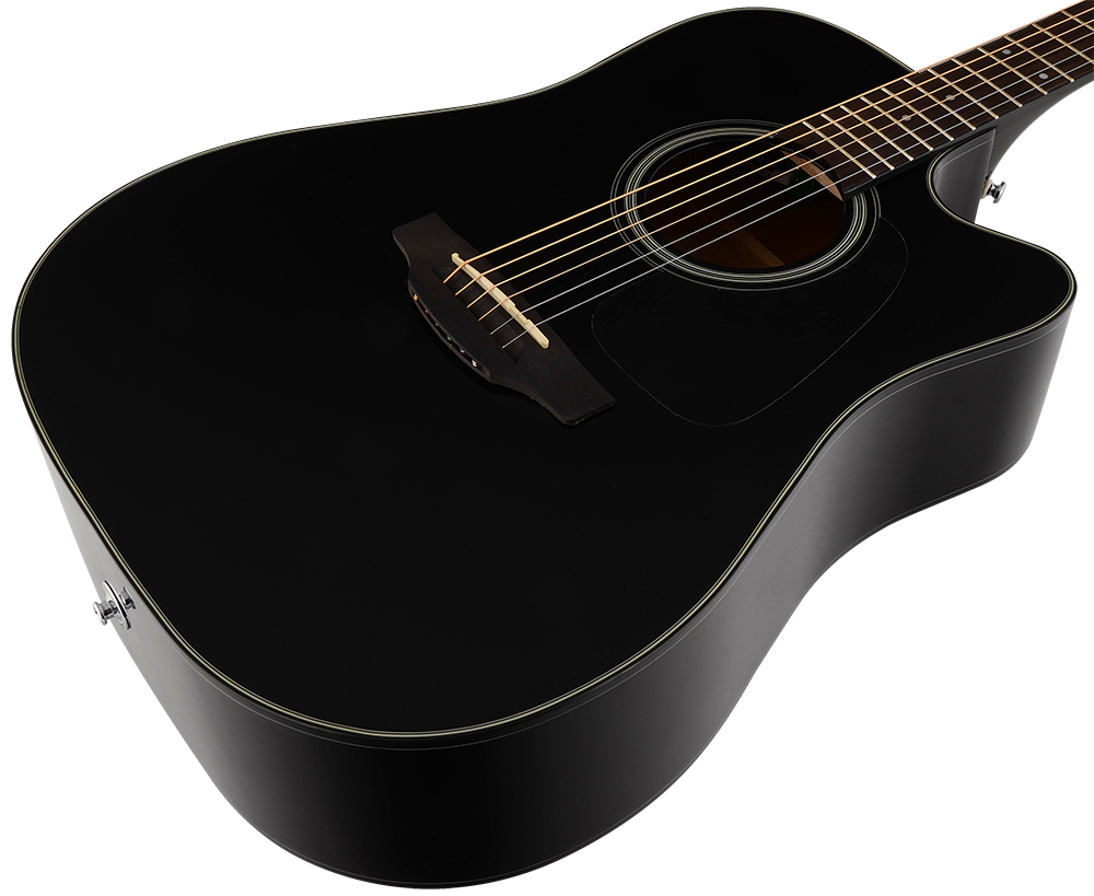 Takamine Gd15ce Blk Dreadnought Cw Epicea Acajou Tp-4t - Black - Elektro-akoestische gitaar - Variation 3