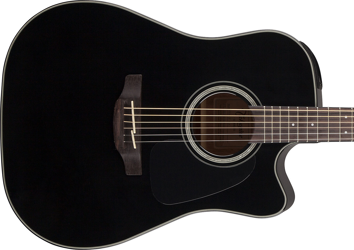 Takamine Gd30ce-blk Dreadnought Cw Epicea Acajou - Black - Elektro-akoestische gitaar - Variation 2