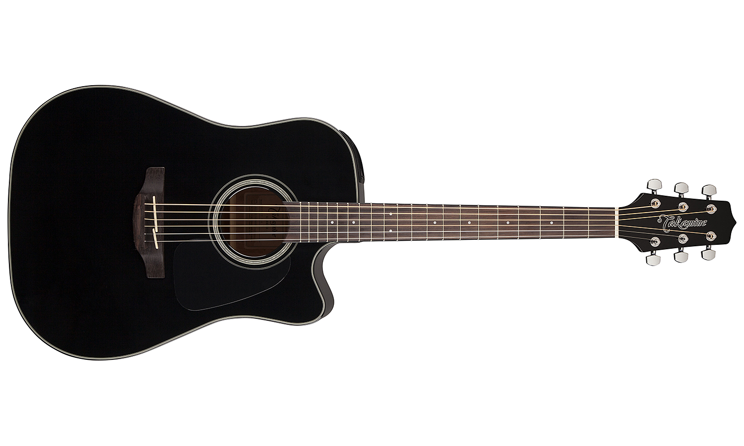 Takamine Gd30ce-blk Dreadnought Cw Epicea Acajou - Black - Elektro-akoestische gitaar - Variation 1