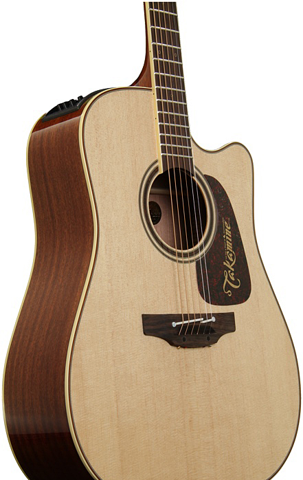 Takamine P4dc Pro Series Japan Dreadnought Cw Epicea Sapele - Natural Gloss - Elektro-akoestische gitaar - Variation 2