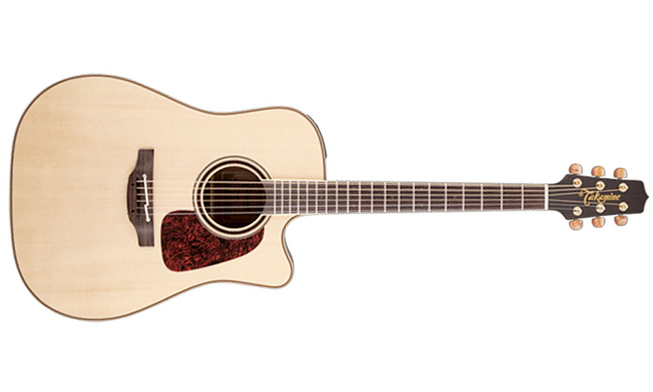 Takamine P4dc Pro Series Japan Dreadnought Cw Epicea Sapele - Natural Gloss - Elektro-akoestische gitaar - Variation 1