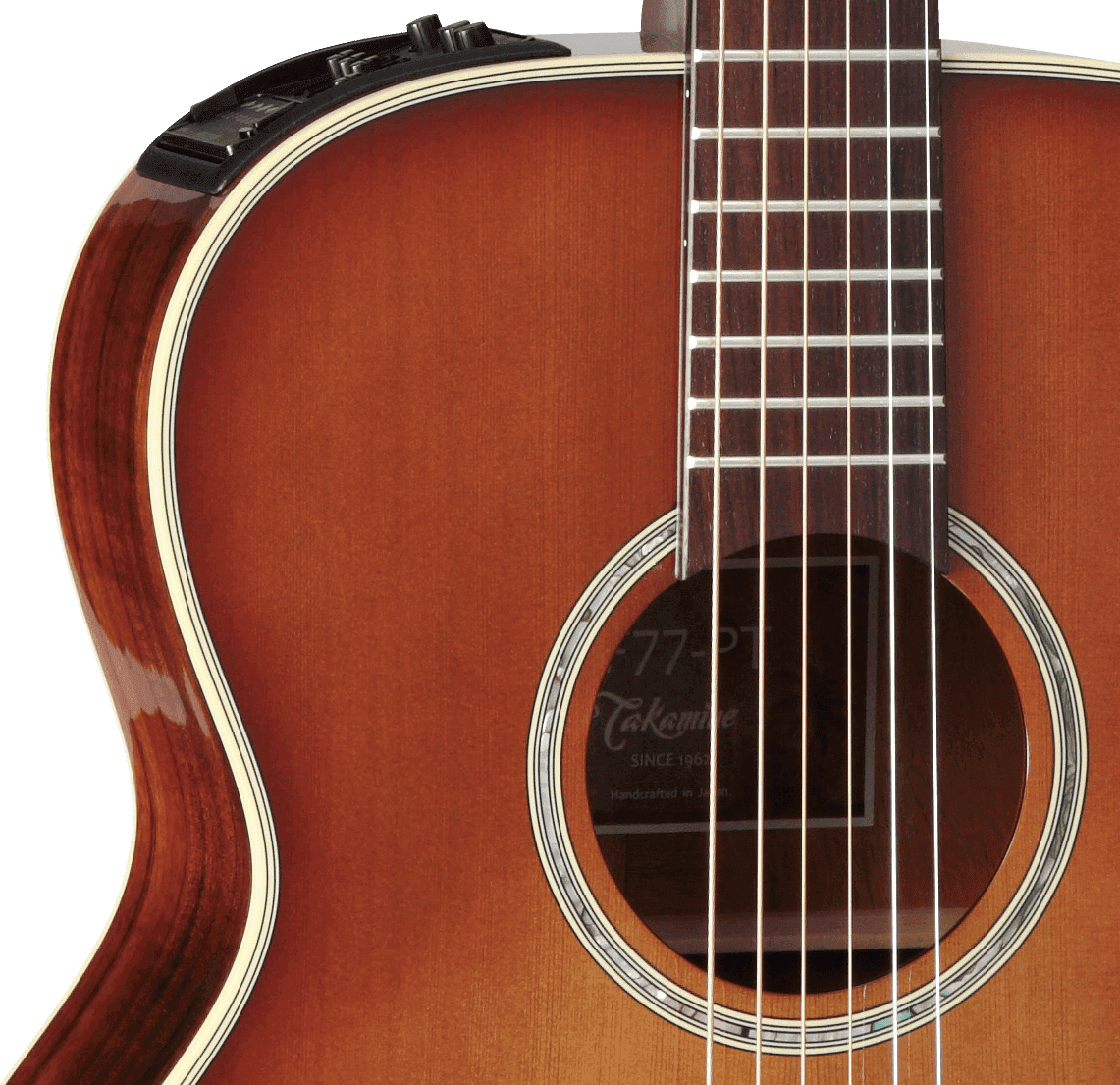 Takamine Tf77-pt Legacy Japan Orchestra Model Cedre Koa Ctp-3 - Sunsetburst - Elektro-akoestische gitaar - Variation 1