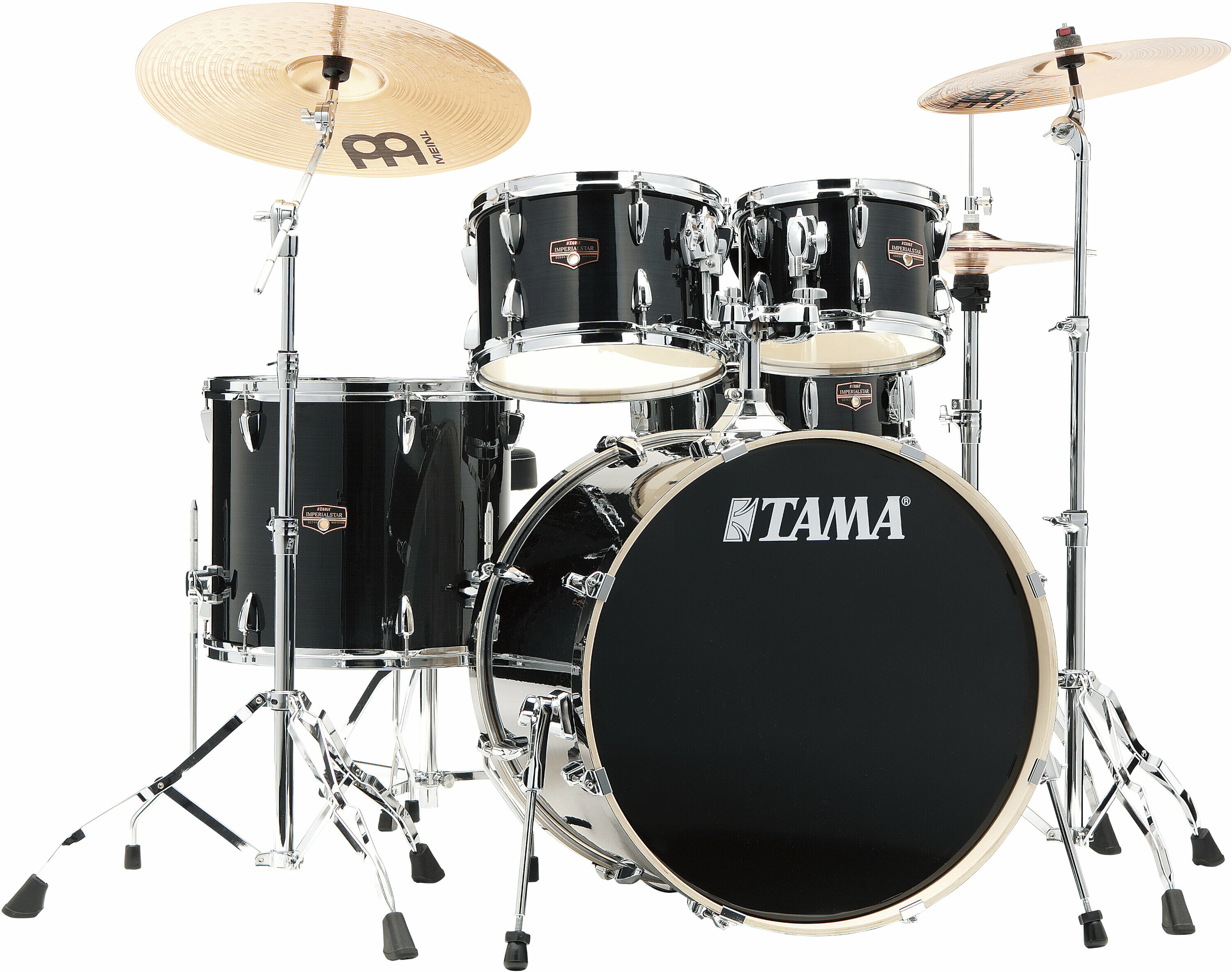 Tama Imperialstar Cl 5 Futs Shell Kit + Meinl Cymbal - Hairline Black - Standaard drumstel - Main picture