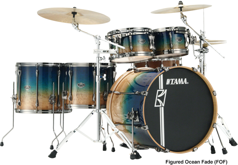 Tama Superstar Hyper-drive Limited Edition Ml52hlzbsg-fof - 5 FÛts - Figured Ocean Fade - Standaard drumstel - Main picture