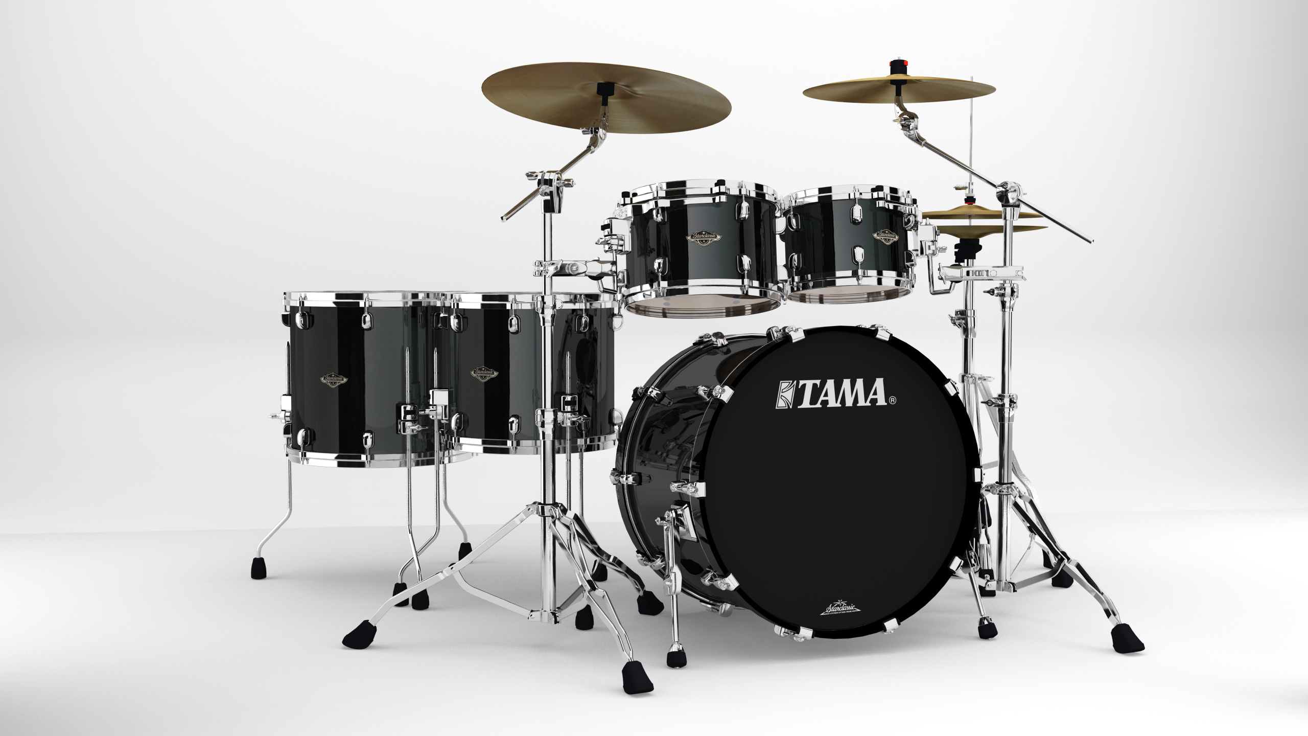 Tama Wbs52rzs-pbk Starclassic Walnut Birch 22 - Piano Black - Standaard drumstel - Main picture