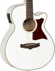 Folk gitaar Tanglewood TW4WH Winterleaf Super Folk Cutaway - White gloss