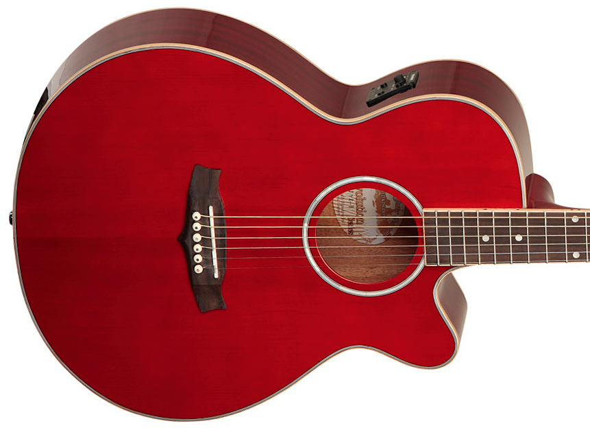 Tanglewood Tsf Ce R Evolution Iv Super Folk Cw Cedre Acajou Rw - Red - Elektro-akoestische gitaar - Variation 2