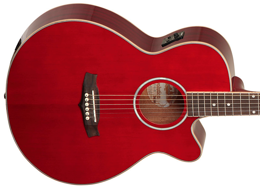 Tanglewood Tsf Ce R Evolution Iv Super Folk Cw Cedre Acajou Rw - Red - Elektro-akoestische gitaar - Variation 2