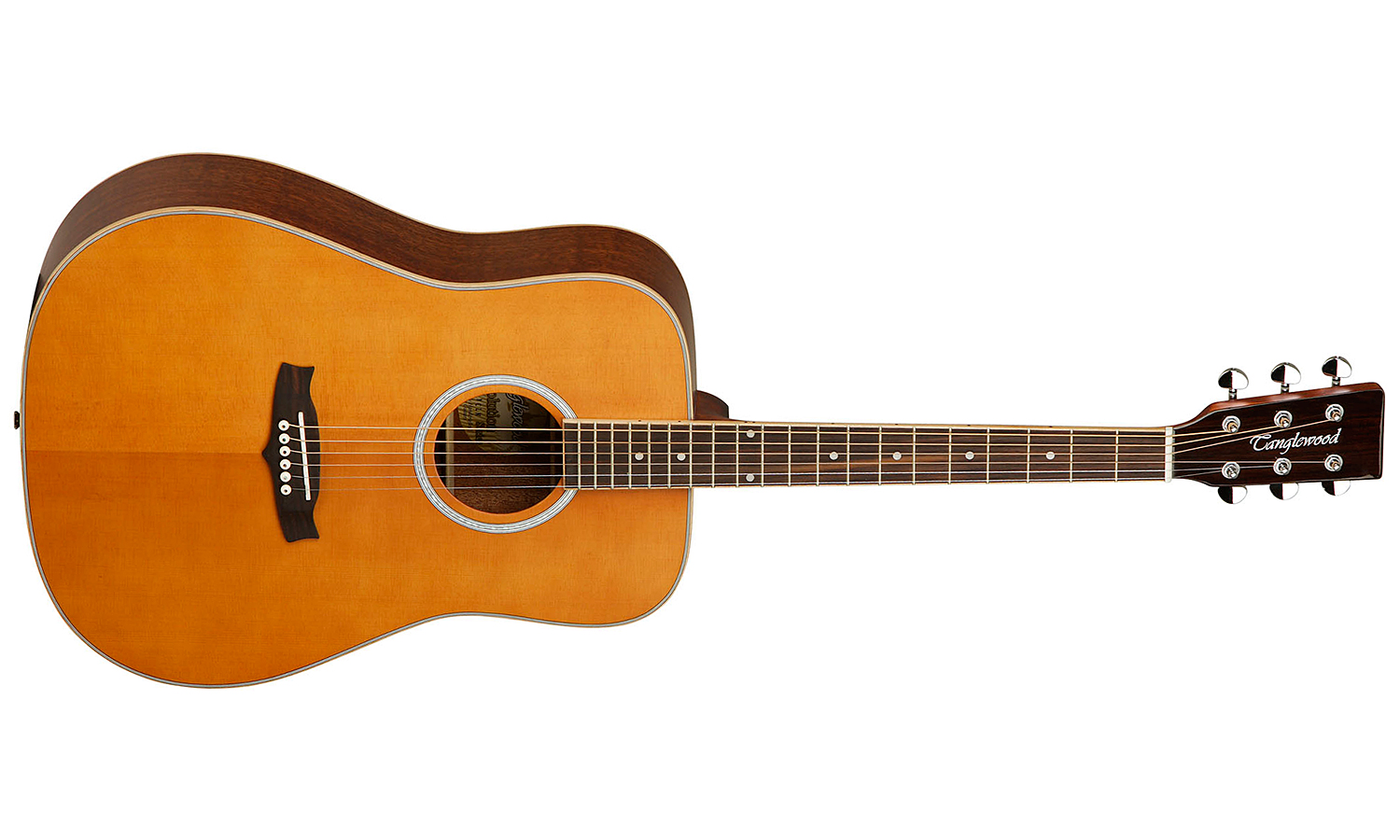 Tanglewood Tw28 Cln Evolution V Dreadnought Cedre Acajou - Natural Satin - Westerngitaar & electro - Variation 1