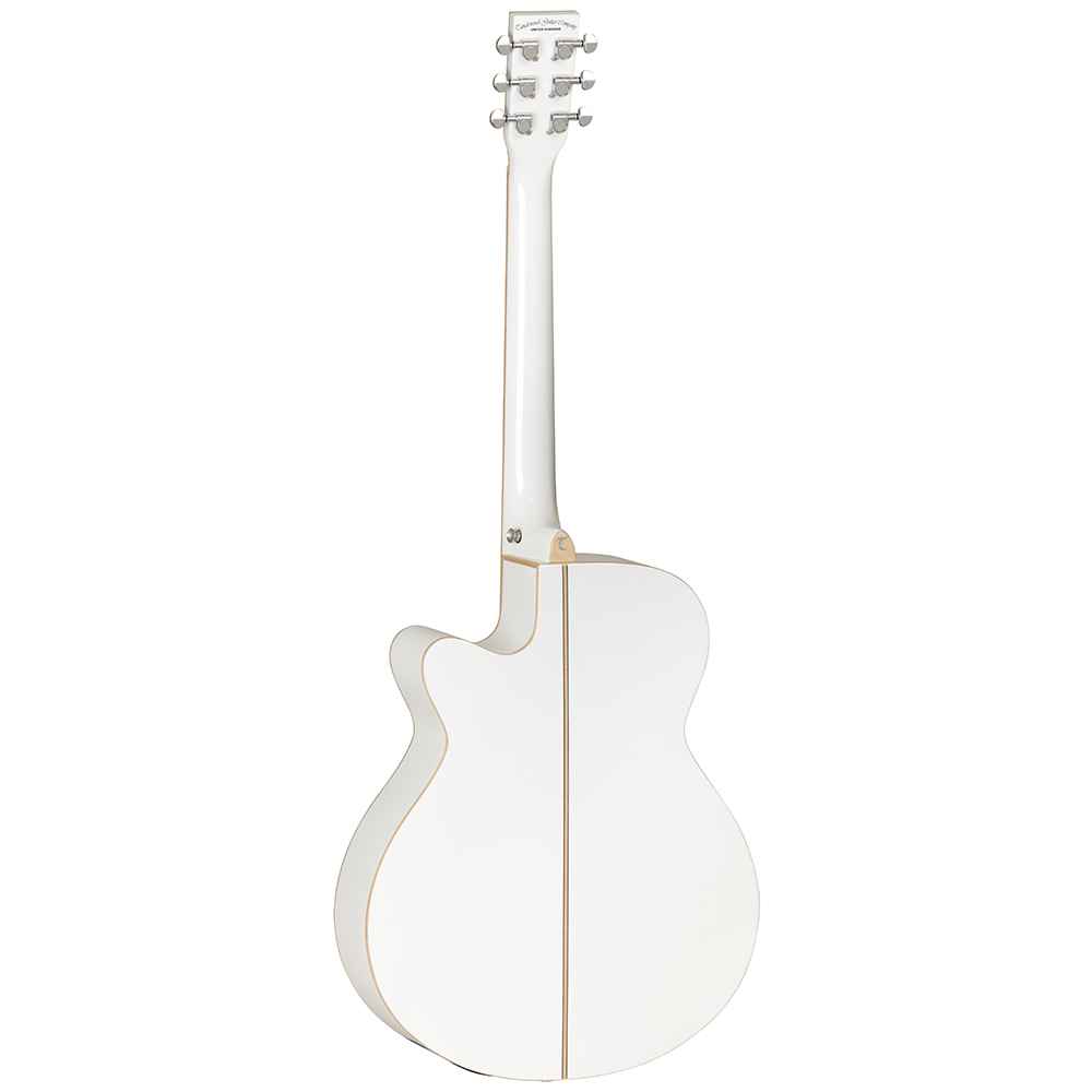 Tanglewood Tw4wh Winterleaf Super Folk Cutaway - White Gloss - Westerngitaar & electro - Variation 1