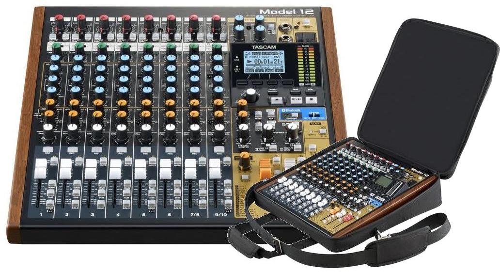Analoge mengtafel Tascam MODEL 12 + Housse CS-MODEL12