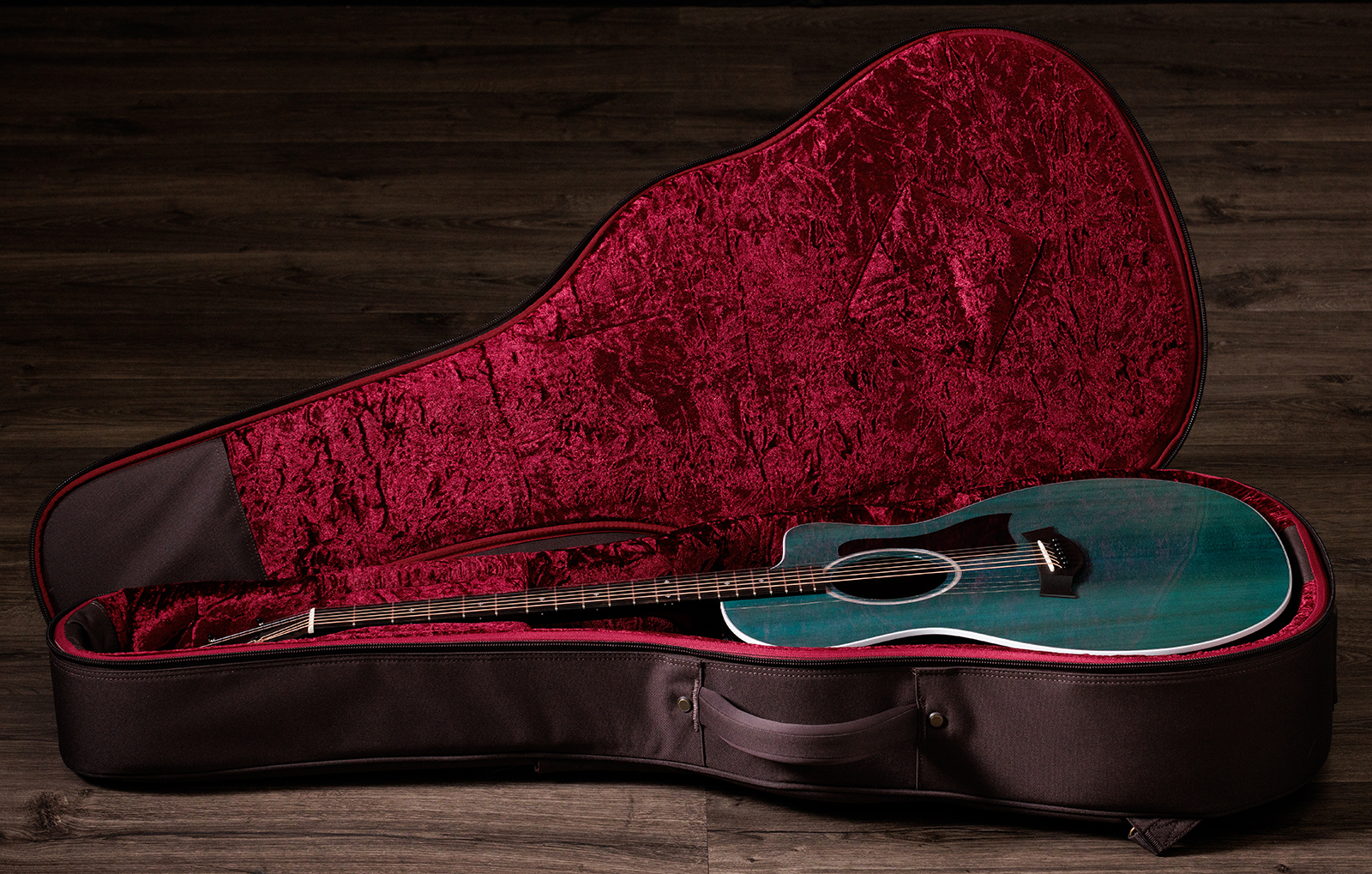 Taylor 214ce Plus Special Edition Grand Auditorium Cw Epicea Noyer Eb Es2 - Trans Blue - Folk gitaar - Variation 8