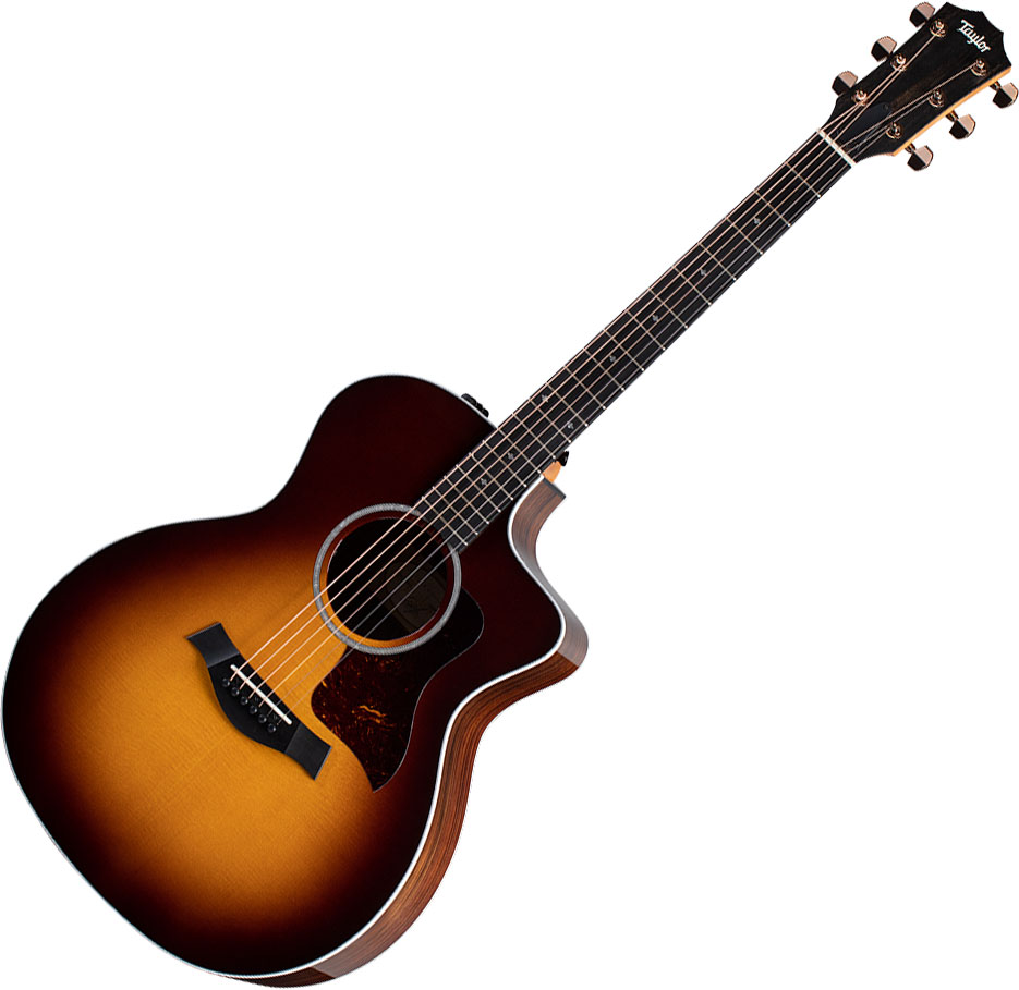 Taylor 214ce-sb Dlx Gold Hardware Grand Auditorium Cw Epicea Palissandre Eb Es2 - Tobacco Sunburst - Elektro-akoestische gitaar - Variation 5