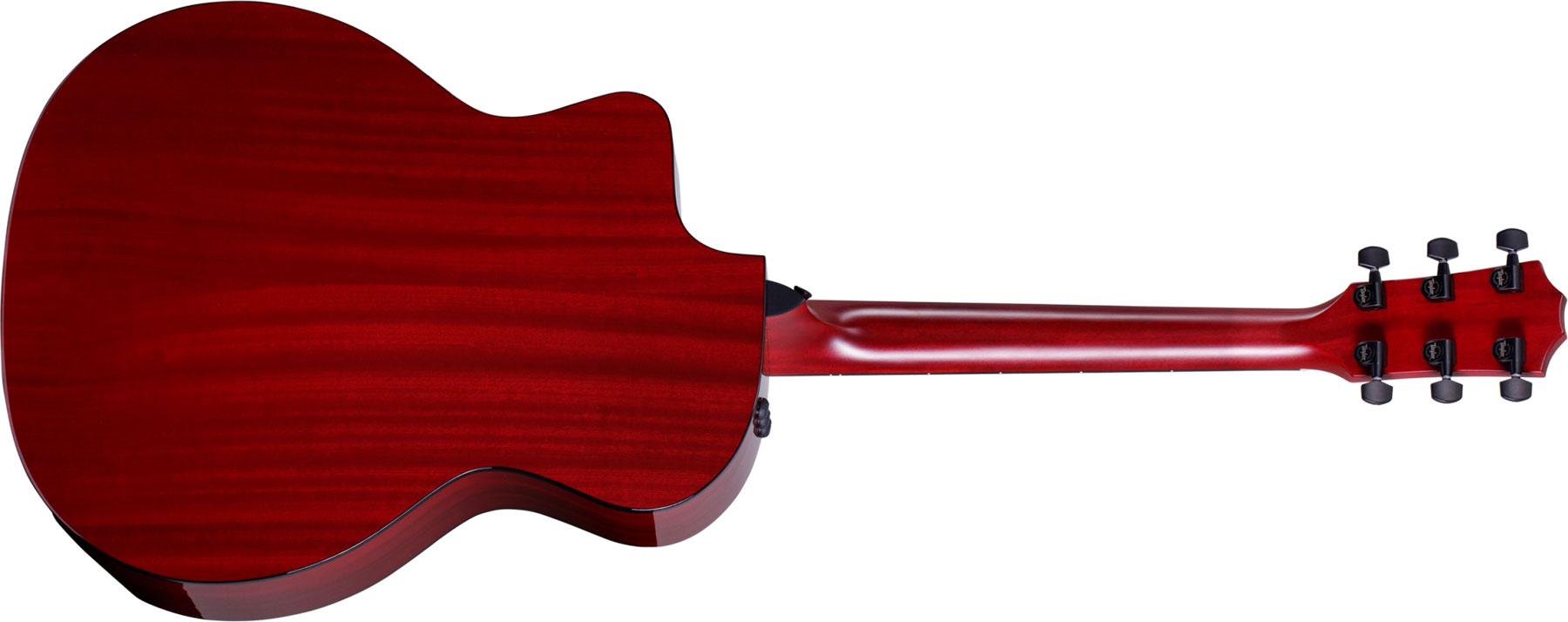 Taylor 224ce Dlx Ltd Grand Auditorium Cw Acajou Sapele Eb Es2 - Trans Red - Elektro-akoestische gitaar - Variation 1