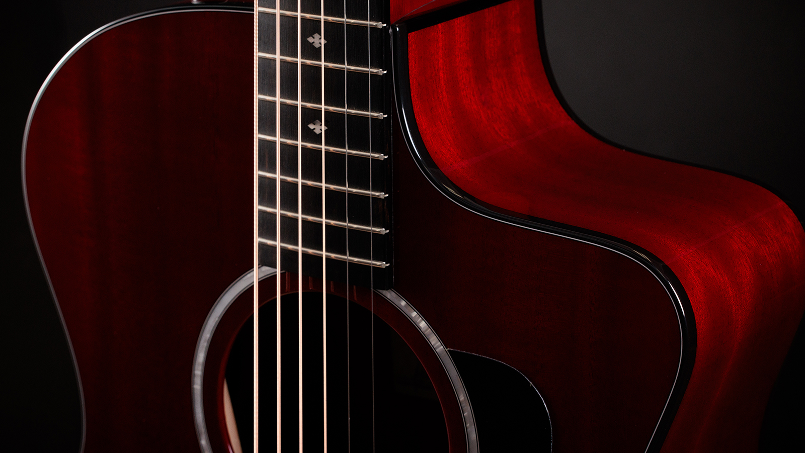 Taylor 224ce Plus Special Edition Grand Auditorium Cw Acajou Sapele Eb Es2 - Trans Red - Folk gitaar - Variation 4