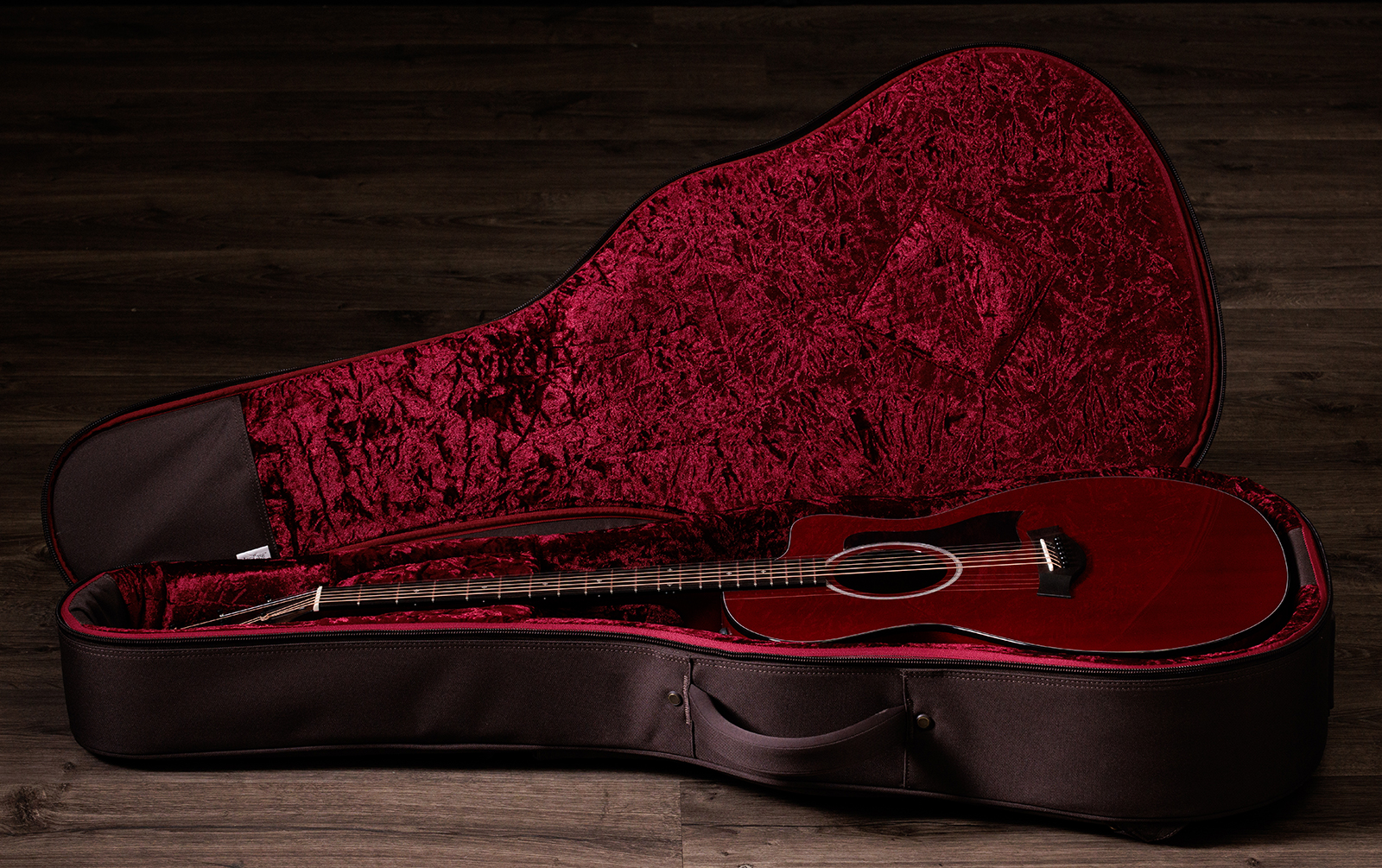 Taylor 224ce Plus Special Edition Grand Auditorium Cw Acajou Sapele Eb Es2 - Trans Red - Folk gitaar - Variation 8