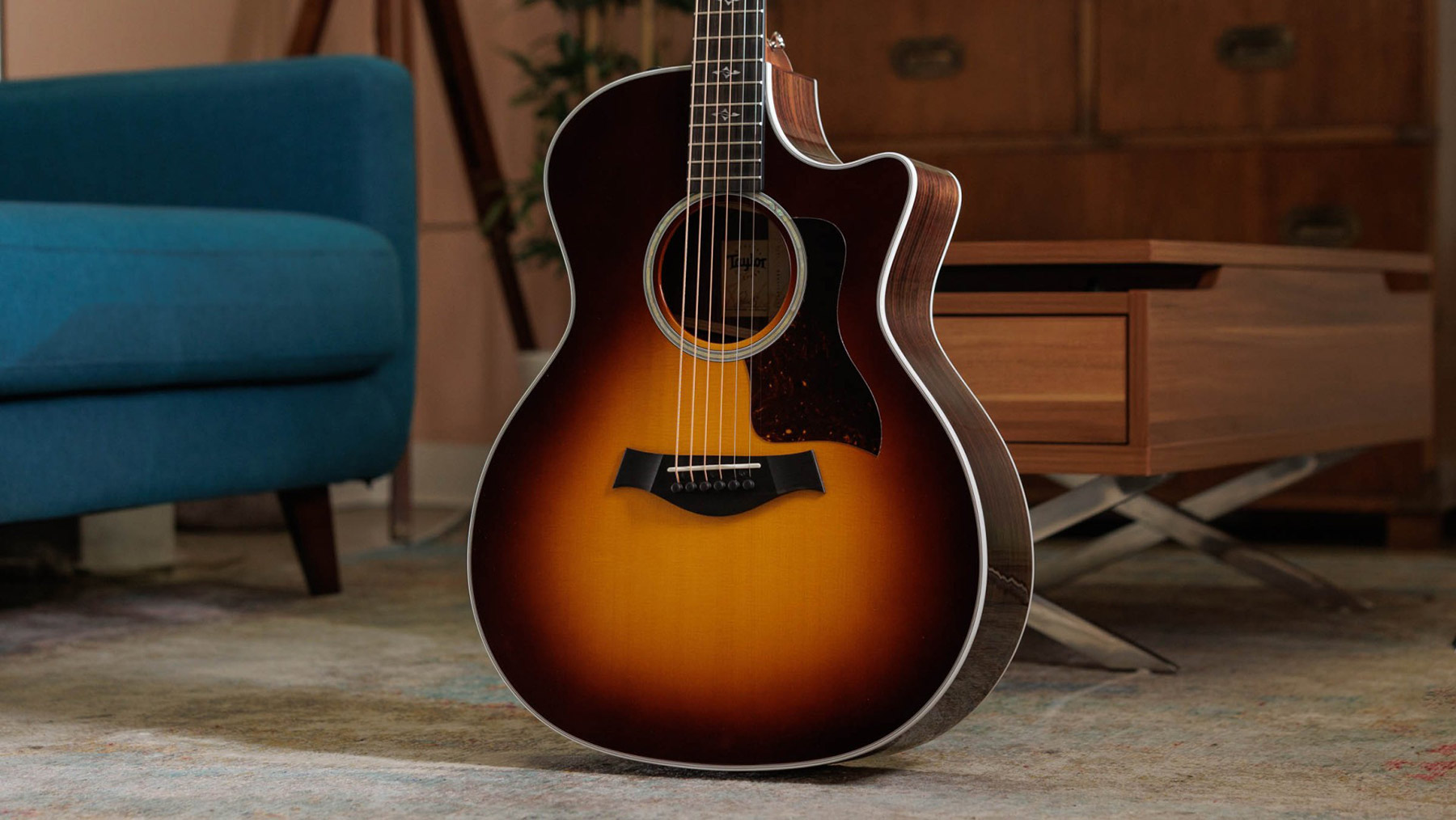 Taylor 414ce Grand Auditorium Cw Epicea Palissandre Eb Es2 - Tobacco Sunburst - Elektro-akoestische gitaar - Variation 8