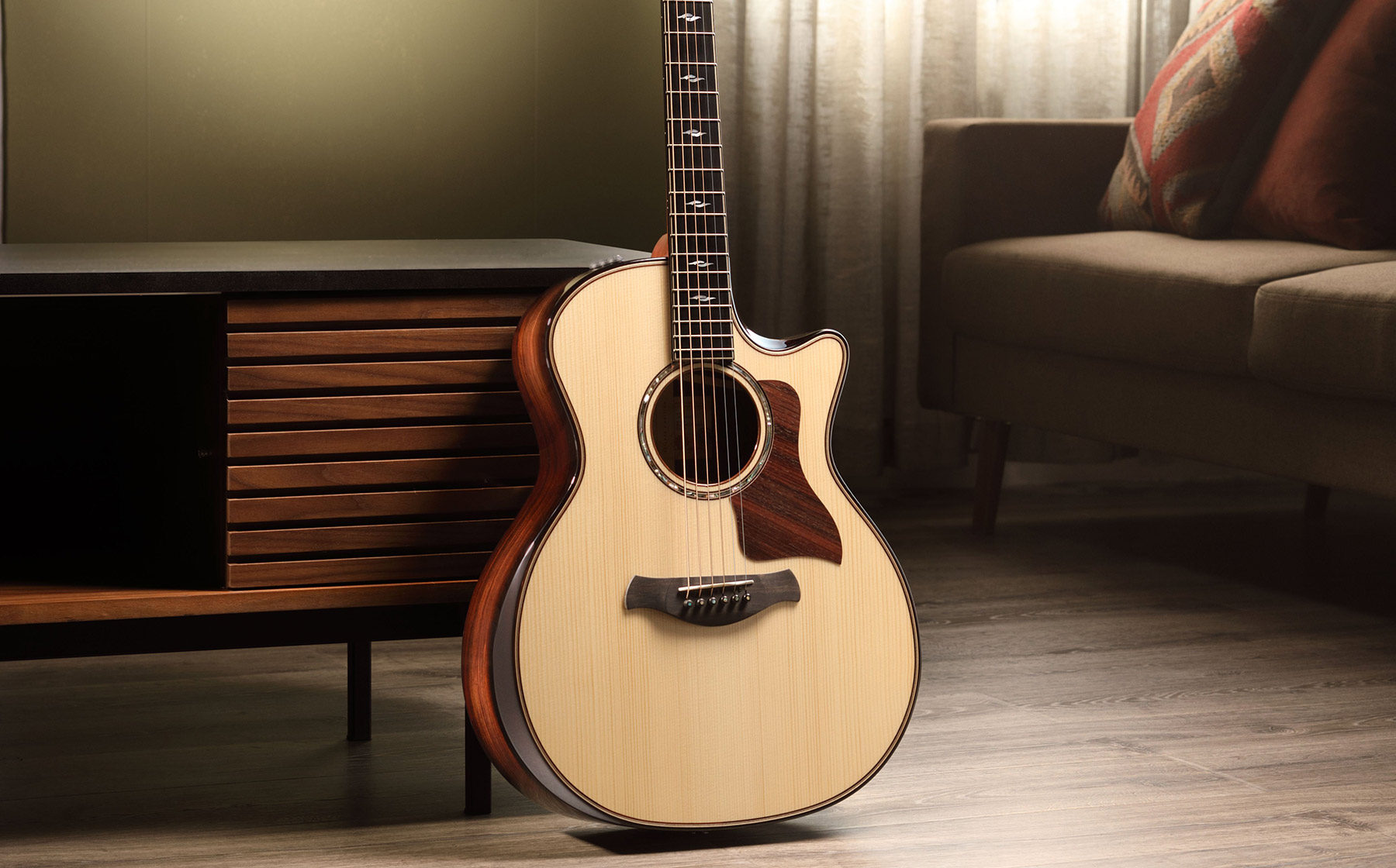 Taylor 814ce Builder's Edition Grand Auditorium Cw Epicea Palissandre Eb Es2 - Natural - Elektro-akoestische gitaar - Variation 2