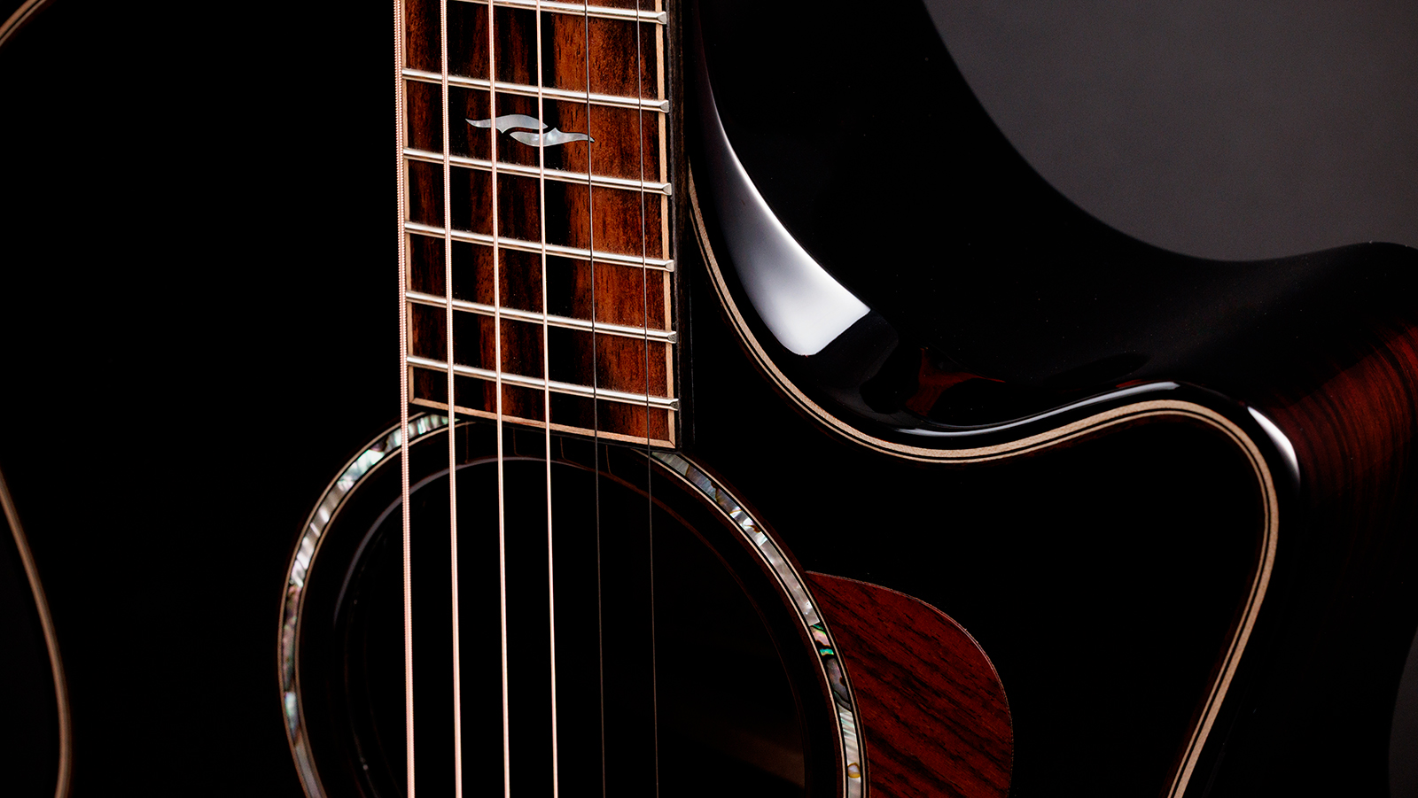 Taylor 814ce Builders Edition Next Gen. Grand Auditorium Cw Tout Epicea Palissandre Eb Claria - Blacktop & Kona Edgeburst - Folk gitaar - Variation 4