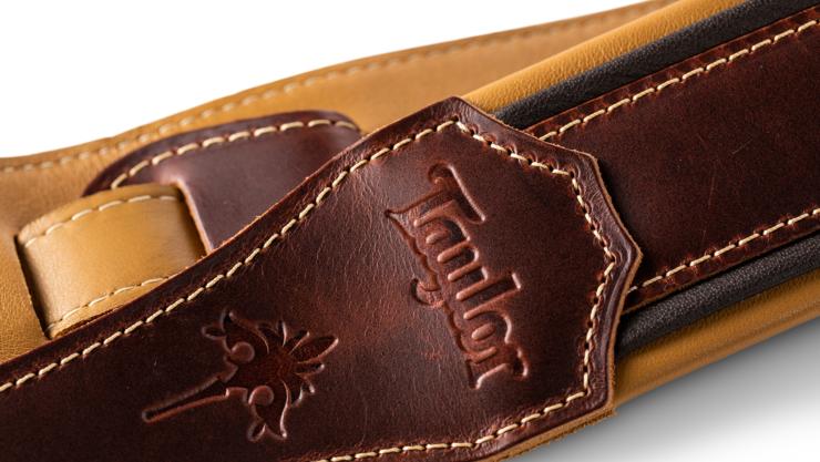 Taylor Ascension Strap Cordovan Leather 3.0 Inches Cordovan Black Butterscotch - Gitaarriem - Variation 3