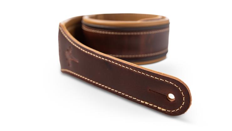 Taylor Ascension Strap Cordovan Leather 3.0 Inches Cordovan Black Butterscotch - Gitaarriem - Variation 4