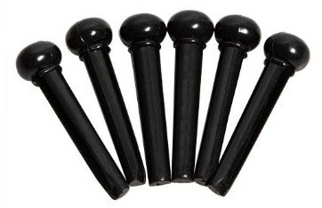 Taylor Bridge Pins 6-pack Black Plastic - Akoestische gitaar bridge pin - Variation 1