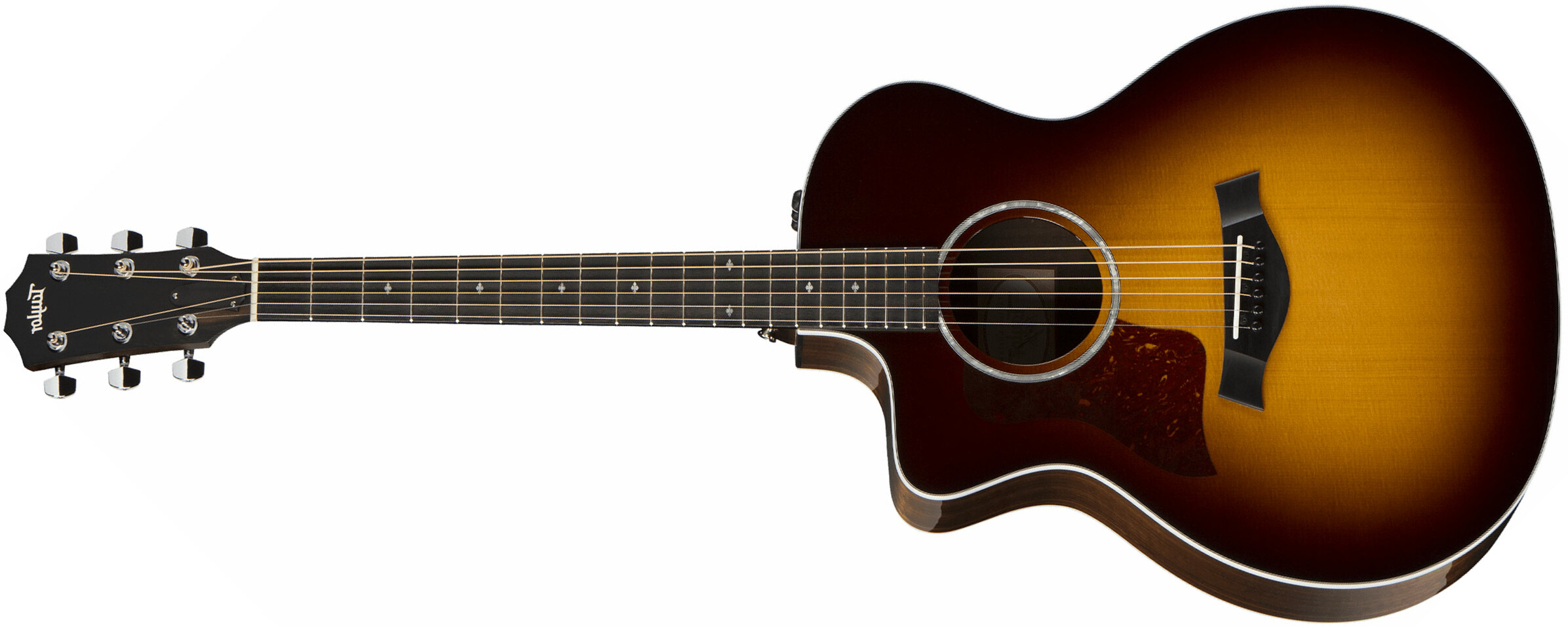 Taylor 214ce-cf Dlx Sb Lh Gaucher Grand Auditorium Cw Epicea Copafera Es2 - Sunburst - Elektro-akoestische gitaar - Main picture
