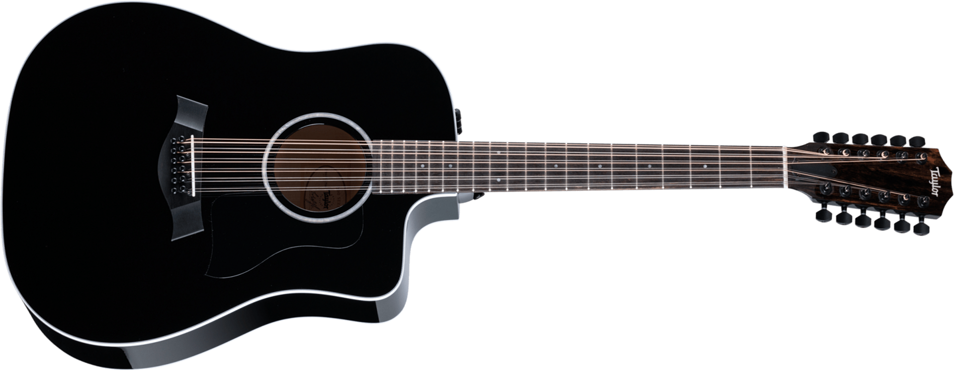 Taylor 250ce-blk Plus Dreadnought Cw 12c Epicea Erable Eb Es2 - Black - Volksgitaar - Main picture