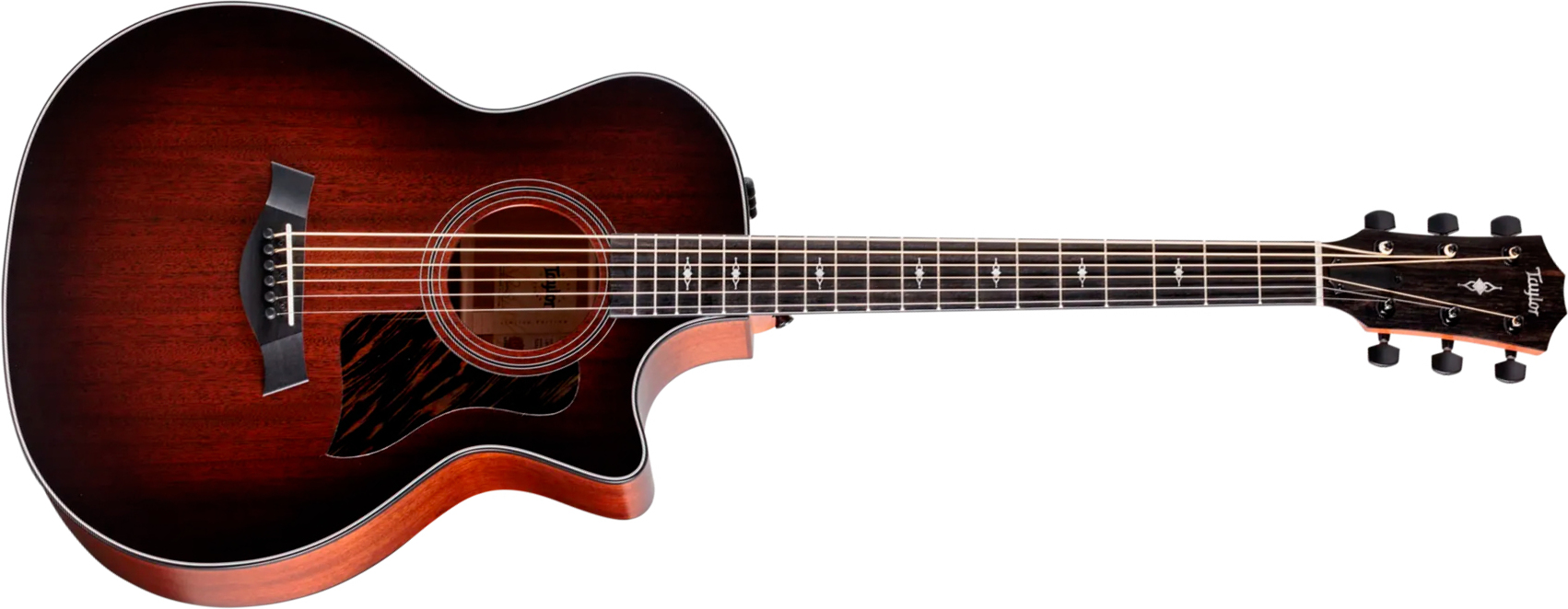 Taylor 324ce Baritone 6 Ltd Grand Auditorium Cw Tout Acajou Eb Es2 - Shaded Edgeburst Top Satin - Folk gitaar - Main picture