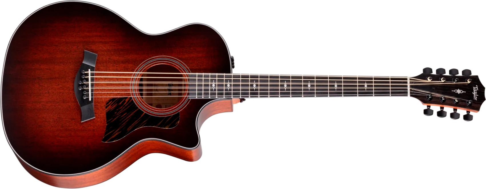 Taylor 324ce Baritone 8 Ltd Grand Auditorium Cw 8c Tout Acajou Eb Es2 - Shaded Edgeburst Top Satin - Folk gitaar - Main picture