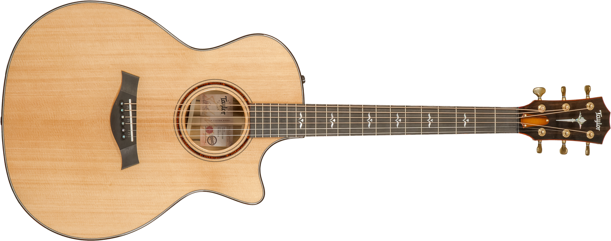 Taylor Custom Shop Ga-e Grand Auditorium Cw Epicea Blackheart Sassafras Eb Es2 #1211103096 - Natural - Volksgitaar - Main picture