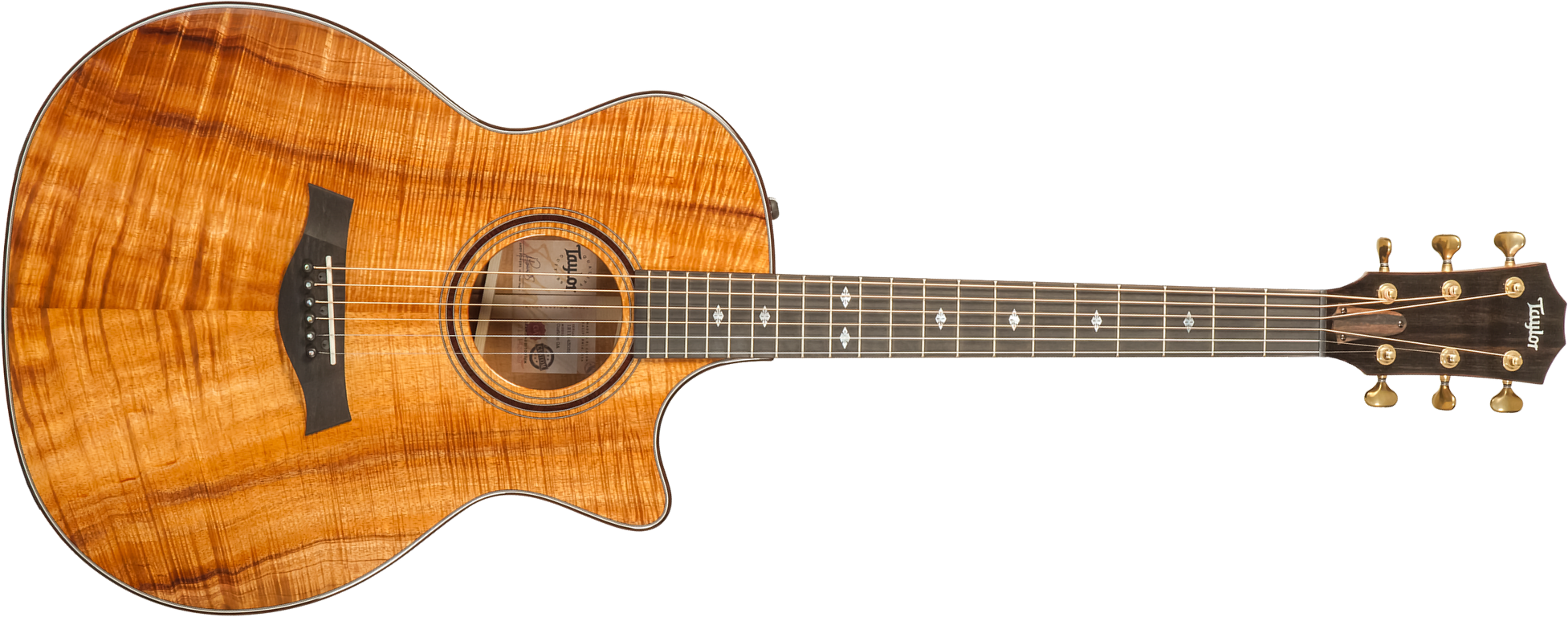 Taylor Custom Shop Ga-e Grand Auditorium Cw Tout Koa Eb Es2 #1211143039 - Natural - Westerngitaar & electro - Main picture