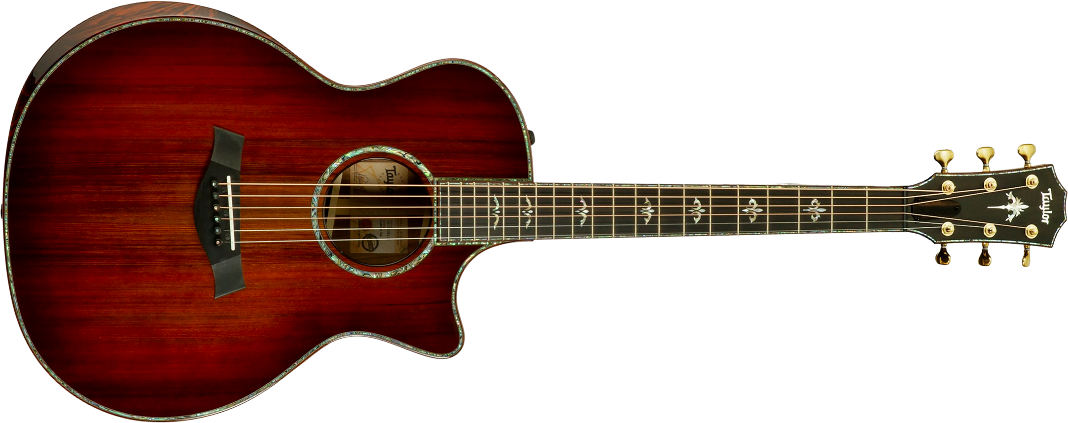 Taylor Custom Shop Grand Auditorium Cw Redwood / Koa Eb Es2 #1211143039 #1210103110 - Shaded Edgeburst - Folk gitaar - Main picture