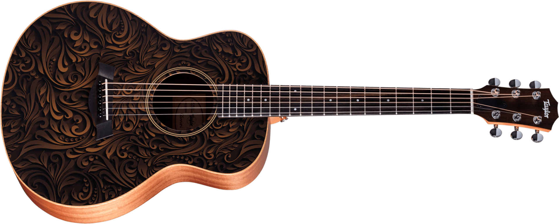Taylor Gs Mini-e Special Edition Parlor Shsc Epicea Sapele Es-b Eb - Paisley Burst - Folk gitaar - Main picture
