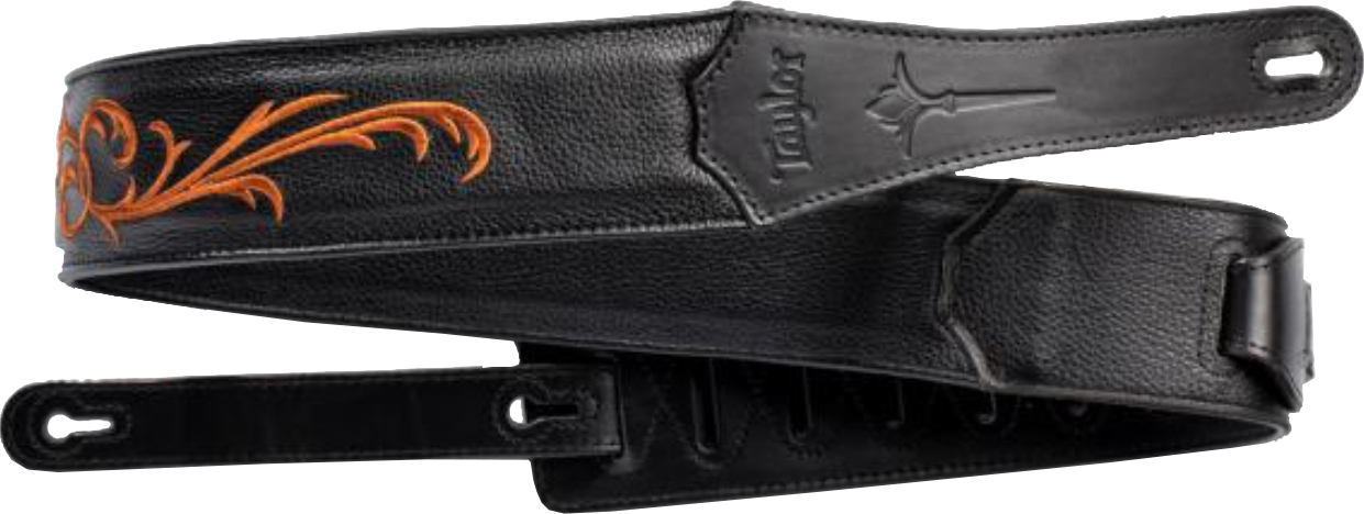 Taylor Strap Black Leather 2.5 Inches - Gitaarriem - Main picture