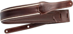 Gitaarriem Taylor Century 2.5inc. Embroidered Leather Guitar Strap #4108-25 - Cordovan/Cream/Cordovan