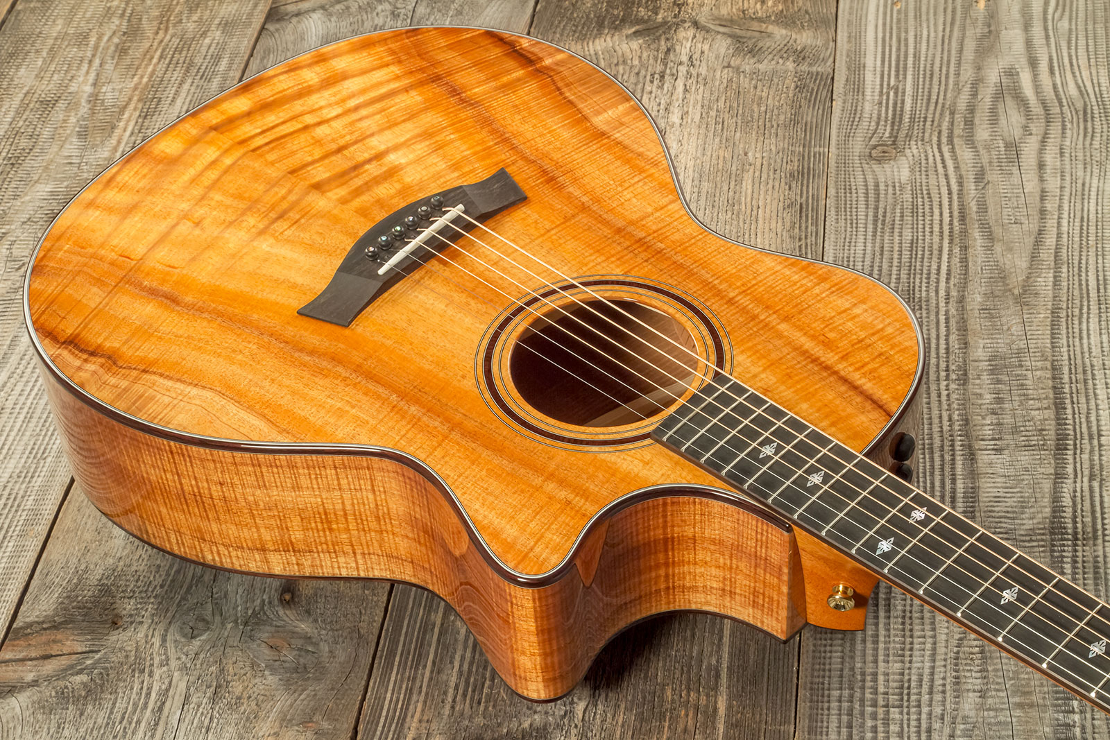 Taylor Custom Shop Ga-e Grand Auditorium Cw Tout Koa Eb Es2 #1211143039 - Natural - Westerngitaar & electro - Variation 2