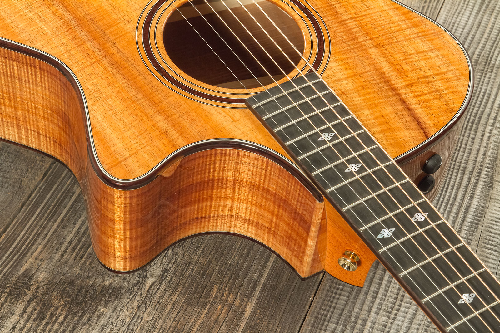 Taylor Custom Shop Ga-e Grand Auditorium Cw Tout Koa Eb Es2 #1211143039 - Natural - Westerngitaar & electro - Variation 4