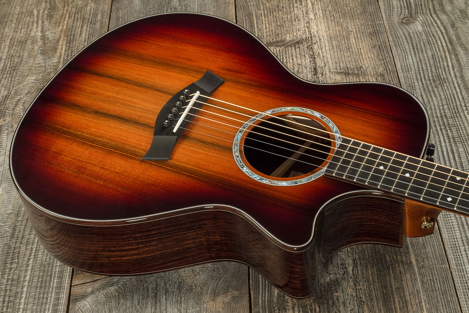 Taylor Custom Shop Gc-e Grand Concert Cw Sinker Redwood Palissandre Eb Es2 #1211103097 - Sunburst - Volksgitaar - Variation 2