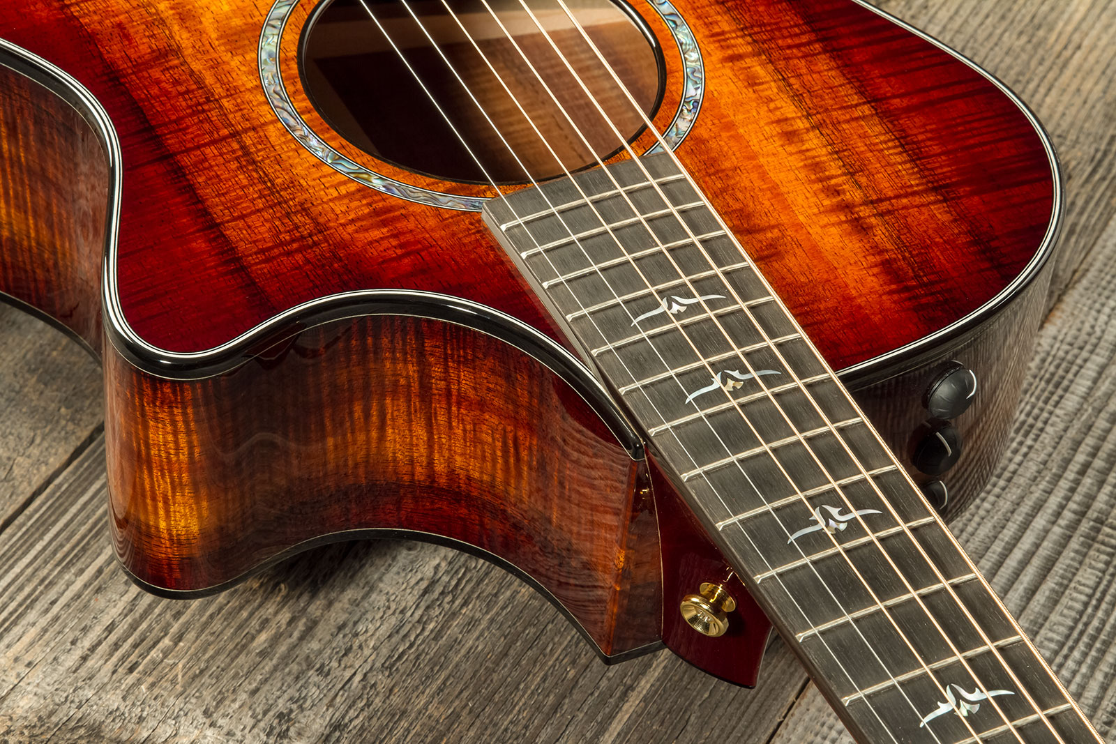 Taylor Custom Shop Gc-e Grand Concert Cw Tout Koa Eb Es2 #1211133097 - Sunburst - Volksgitaar - Variation 4