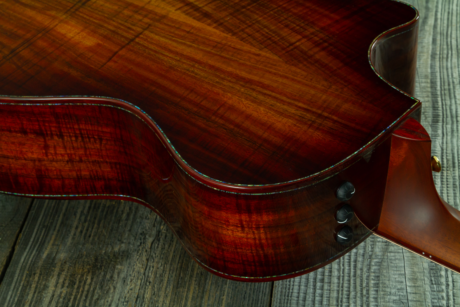 Taylor Custom Shop Grand Auditorium Cw Redwood / Koa Eb Es2 #1211143039 #1210103110 - Shaded Edgeburst - Folk gitaar - Variation 10